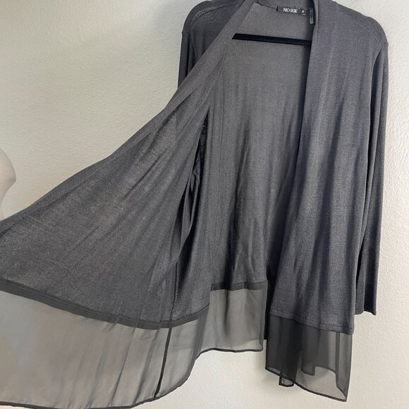 Nic + Zoe Womens Plus 2X Cardigan Sweater Open Front Silk Blend Lightweight Knit - Picture 8 of 10